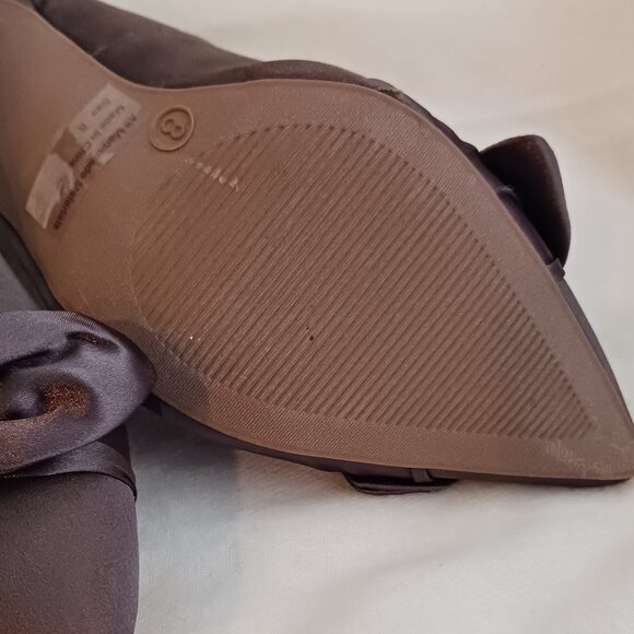 Green Taupe Tone 4 Inch Heel With Bow WILD DIVA Lounge Brand - Picture 6 of 6